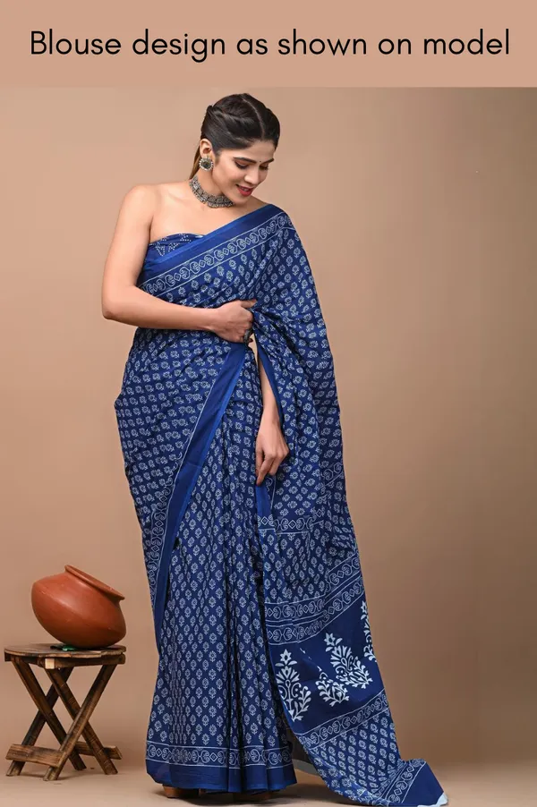 Royal_Blue_Soft_Mulmul_Cotton_Saree