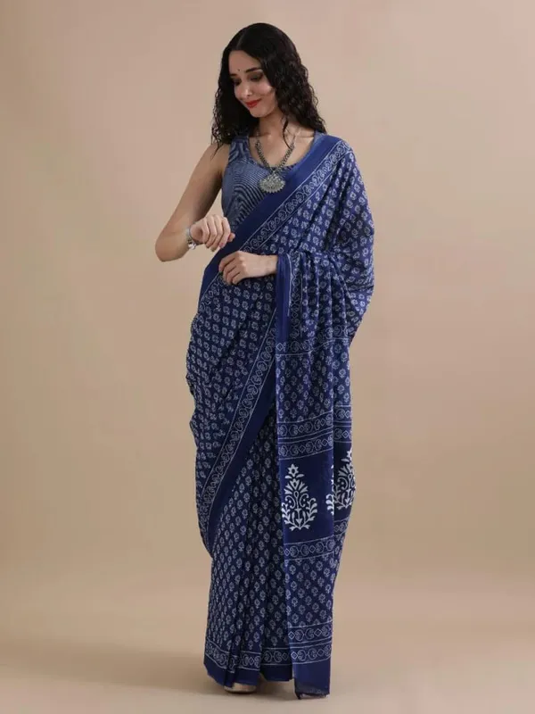 Royal_Blue_Soft_Mulmul_Cotton_Saree