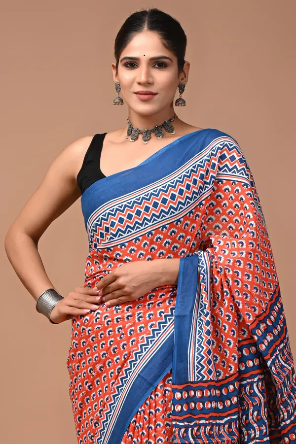 Orange_Soft_Mulmul_Cotton_Saree