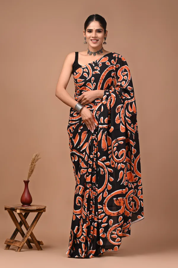 Black_Soft_Mulmul_Cotton_Saree