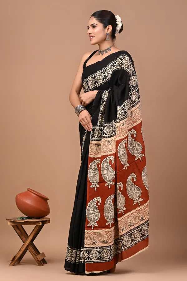 Black_Soft_Mulmul_Cotton_Saree