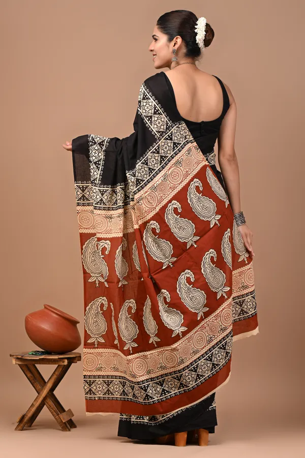 Black_Soft_Mulmul_Cotton_Saree
