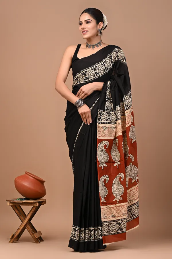 Black_Soft_Mulmul_Cotton_Saree