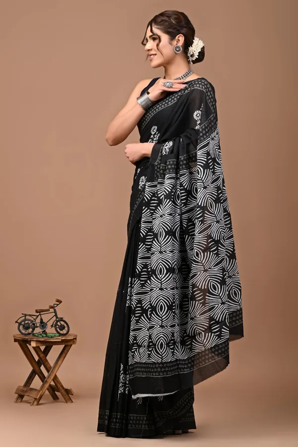 Black_Soft_Mulmul_Cotton_Saree