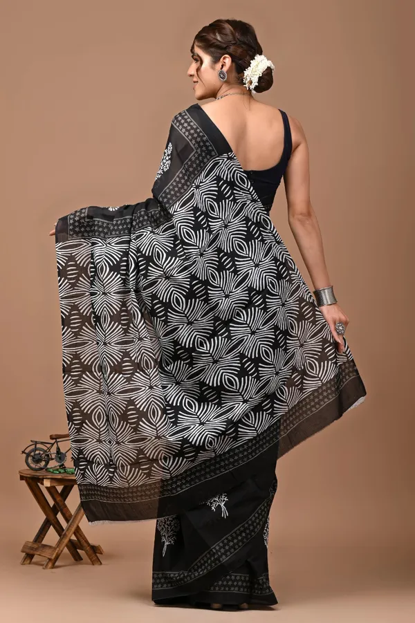 Black_Soft_Mulmul_Cotton_Saree