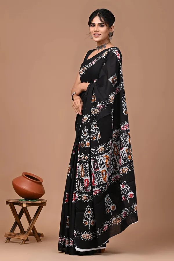Black_Soft_Mulmul_Cotton_Saree
