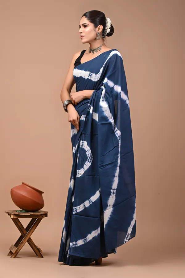 Navy_Blue_Soft_Mulmul_Cotton_Saree
