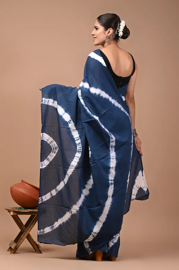 Navy_Blue_Soft_Mulmul_Cotton_Saree