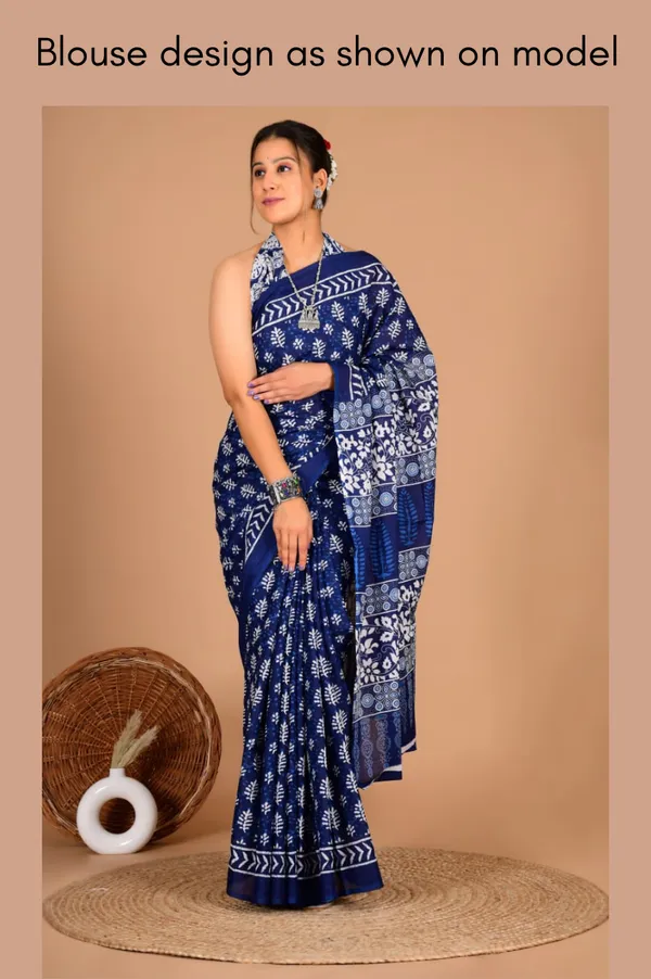 Blue_Soft_Mulmul_Cotton_Saree