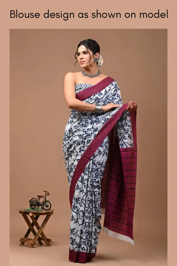 White_Soft_Mulmul_Cotton_Saree
