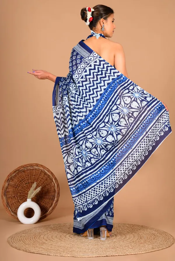 Blue_Soft_Mulmul_Cotton_Saree