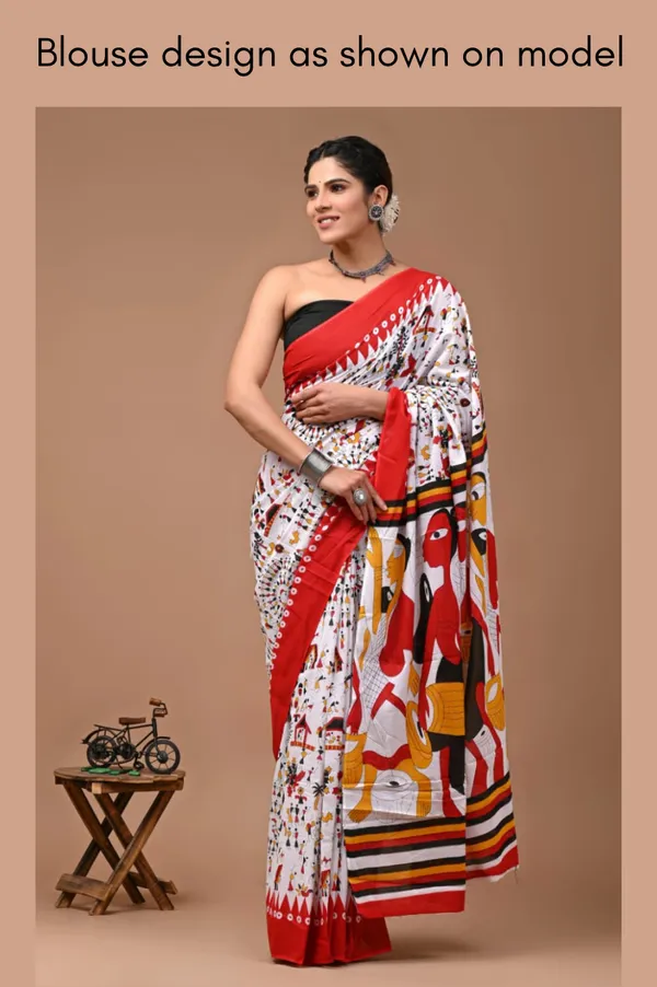 White_Soft_Mulmul_Cotton_Saree