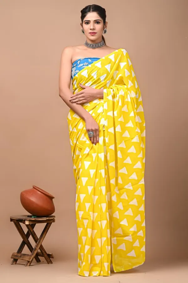 Bright_Yellow_Soft_Mulmul_Cotton_Saree