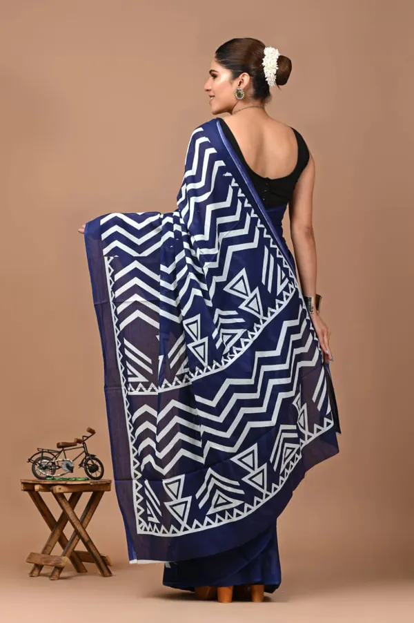 Navy_Blue_Soft_Mulmul_Cotton_Saree