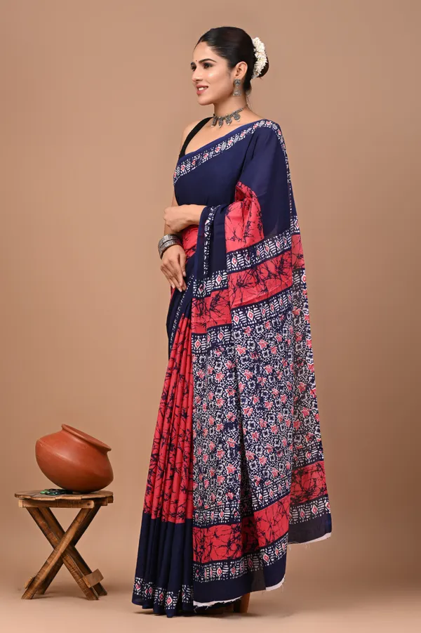 Multicolour_Soft_Mulmul_Cotton_Saree