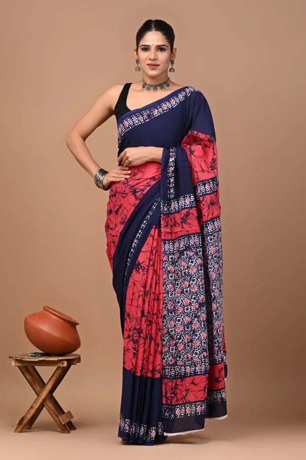 Multicolour_Soft_Mulmul_Cotton_Saree