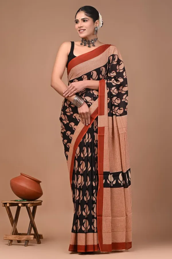 Black_Soft_Mulmul_Cotton_Saree