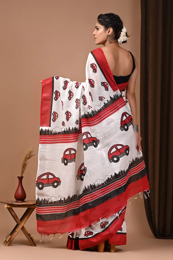 White_Soft_Mulmul_Cotton_Saree