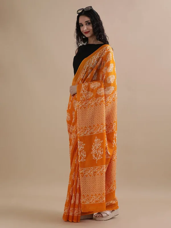 Burnt_Orange_Soft_Mulmul_Cotton_Saree