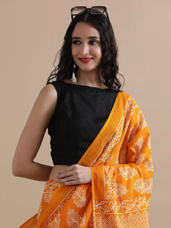 Burnt_Orange_Soft_Mulmul_Cotton_Saree