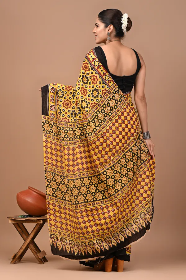 Yellow_Soft_Mulmul_Cotton_Saree