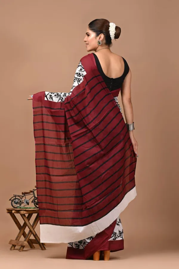 White_Soft_Mulmul_Cotton_Saree