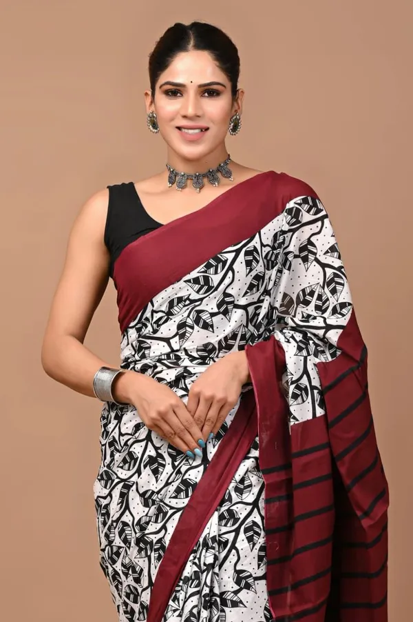 White_Soft_Mulmul_Cotton_Saree