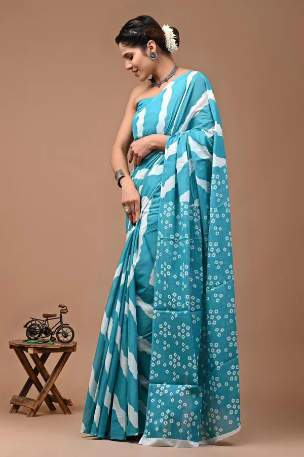 Aqua_Blue_Soft_Mulmul_Cotton_Saree