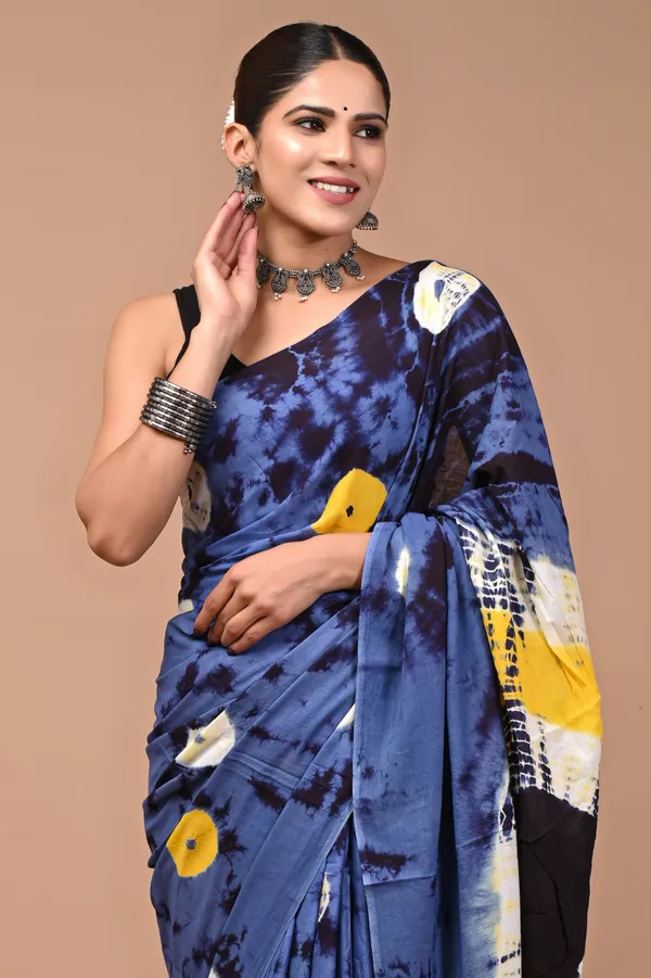 Blue_Soft_Mulmul_Cotton_Saree