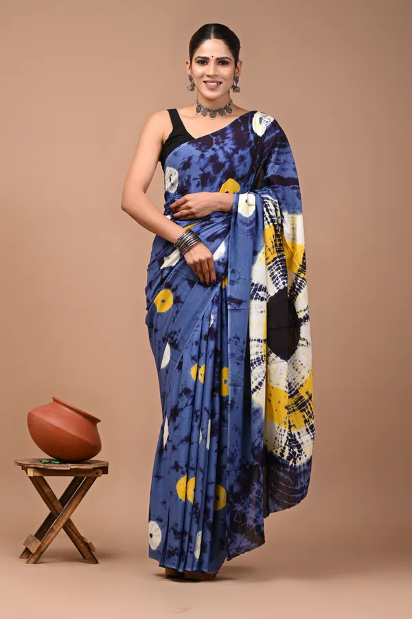 Blue_Soft_Mulmul_Cotton_Saree