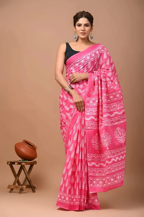 Pink_Soft_Mulmul_Cotton_Saree