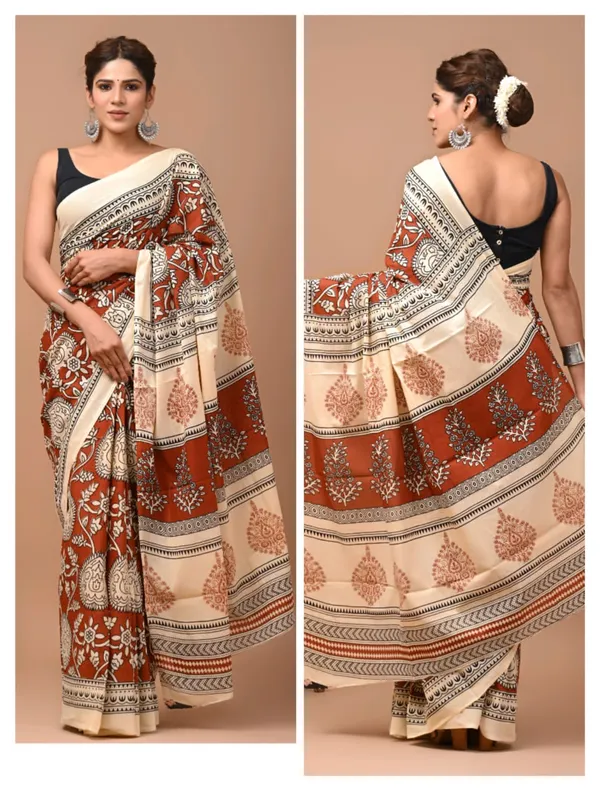 Ivory_Cream_Soft_Mulmul_Cotton_Saree