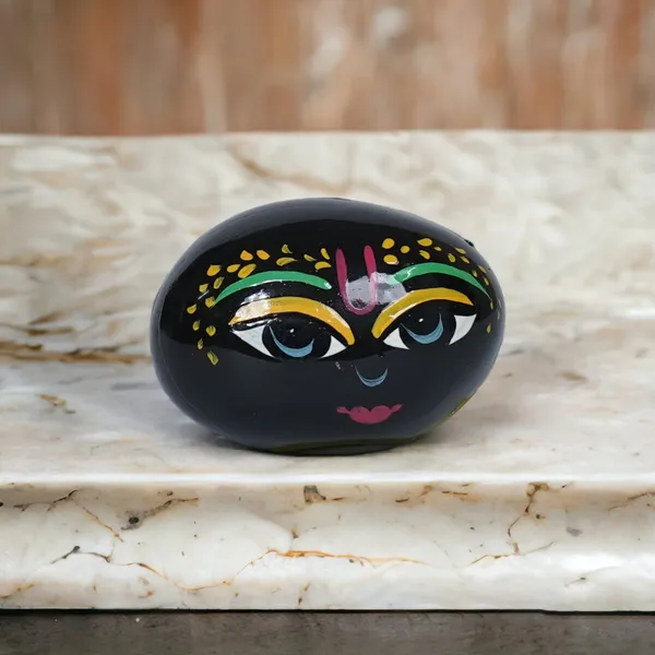 Black__Shaligram_Stone_&_Brass_Thali_For_Worship