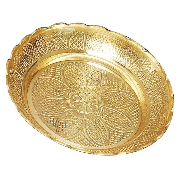 Golden_Narmadeshwer_Shivlingam_With_Brass_Stand,Embossed_Design_Plate_And_Brass_Trishool