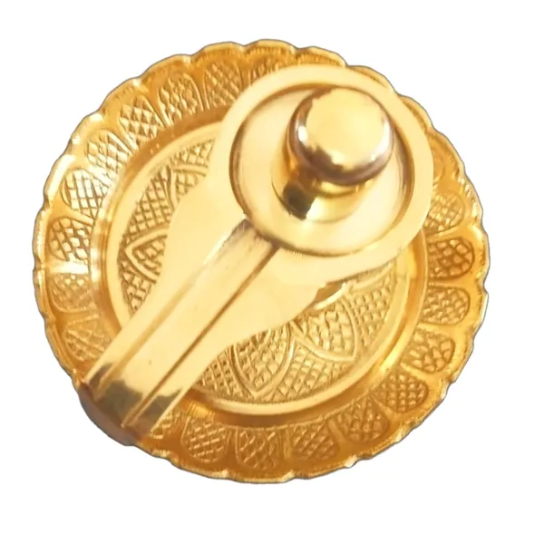 Golden_Sacred_Brass_Lord_Shivlingam_With_Intricate_Embossed_With_Flower_Design_Plate
