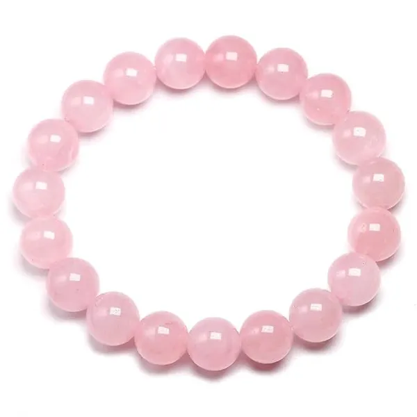Pink_Certified_Unisex_Natural_Rose_Quartz_Crystal_Healing_Stone_Bracelet_For_Reiki_Healing