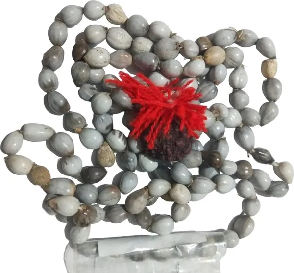 White_Natural_Oval_Shape_Rosary_Jaap_Mala_With_Certificate_(108_Beads)