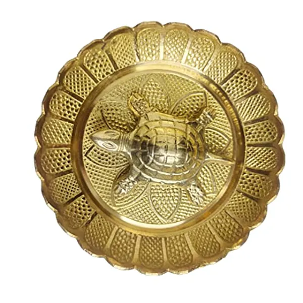 Brown_Fengshui_Tortoise_For_Good_Luck_With_Brass_Thali