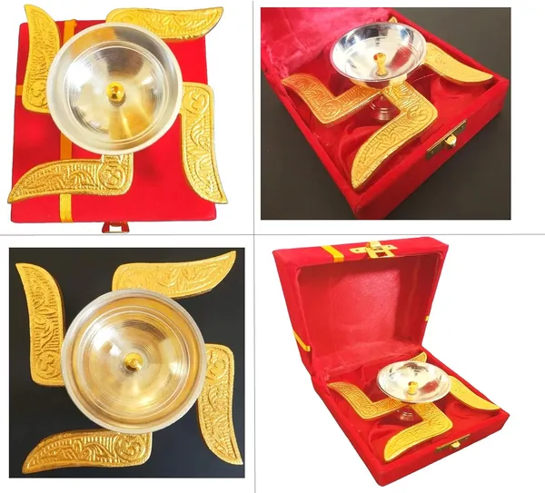 Golden_Traditional_Swastik_Diya_With_Velvet_Gift_Box_For_Puja