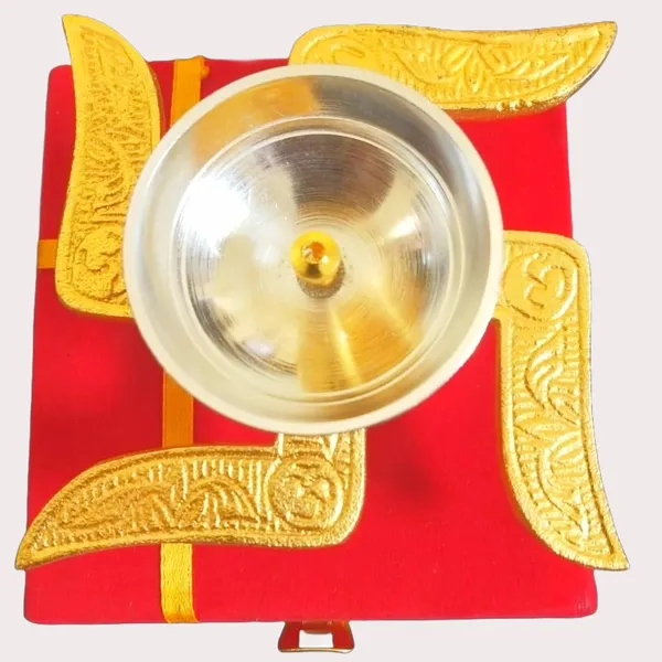 Golden_Traditional_Swastik_Diya_With_Velvet_Gift_Box_For_Puja