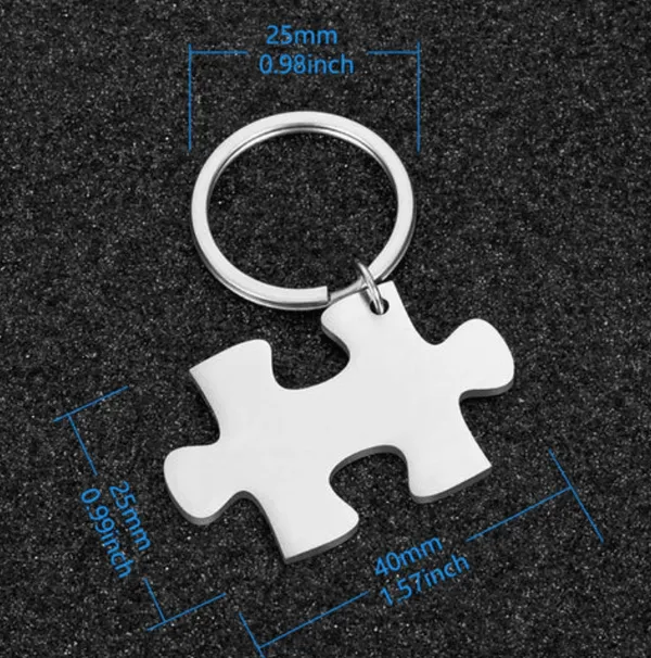 Silver_Customised_Puzzle_Keychain_With_Date_And_Initials_For_Men