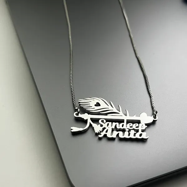 Silver_Divine_Flute_And_Feather_Name_Necklace_For_Unisex