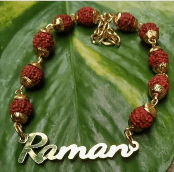 Golden_Personalized_Rudraksh_Chain_Bracelet_With_Classic_Style_Name_For_Men