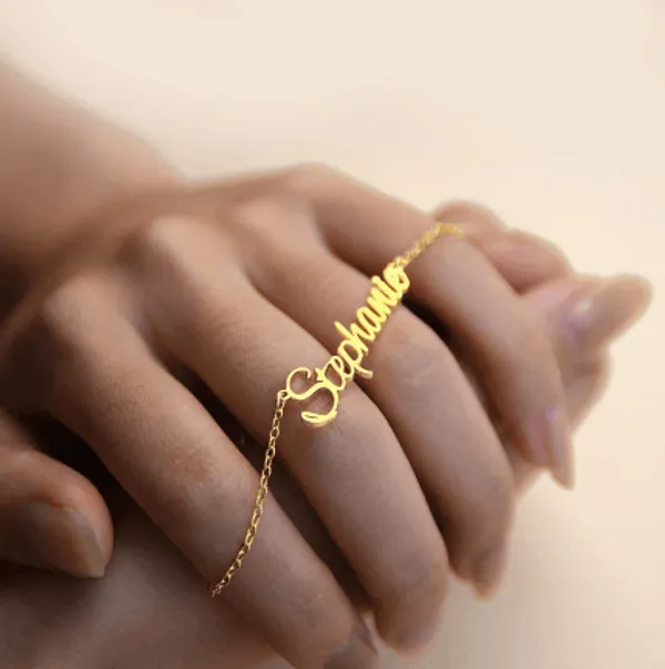 Golden_Personalized_Signature_Bracelet_For_Unisex