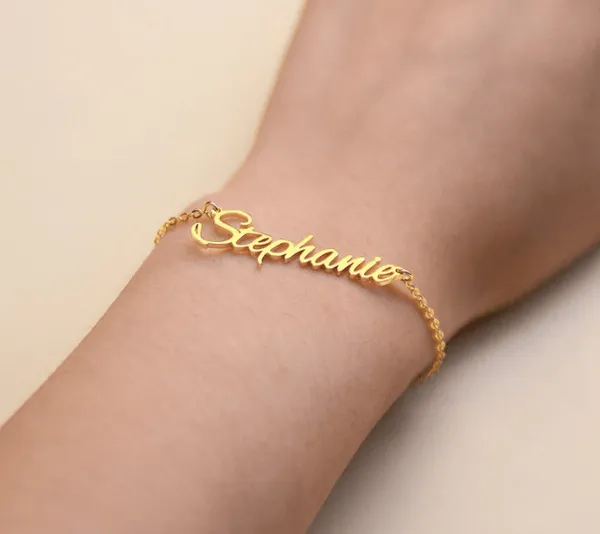 Golden_Personalized_Signature_Bracelet_For_Unisex