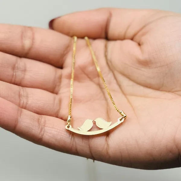 Golden_Lovebirds_Necklace_For_Unisex