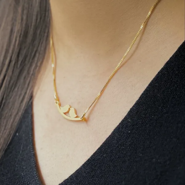 Golden_Lovebirds_Necklace_For_Unisex