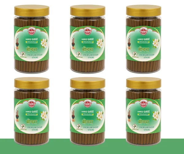 Pack_Of_6_Dhoop_Stick_For_Pooja_|_Bamboo_Less_&_Charcoal_Free_|_Green_Mogra_Dhoop_(100Gm_each)_210pcs.