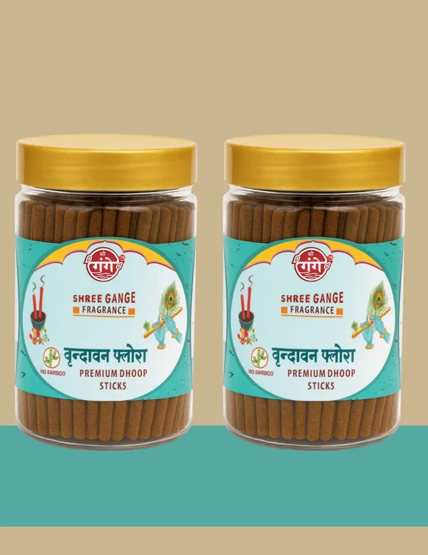 Pack_Of_2_Yellow_Wood_Powder_Vrindavan_Floral_Dhoop_Stick_(150Pc)