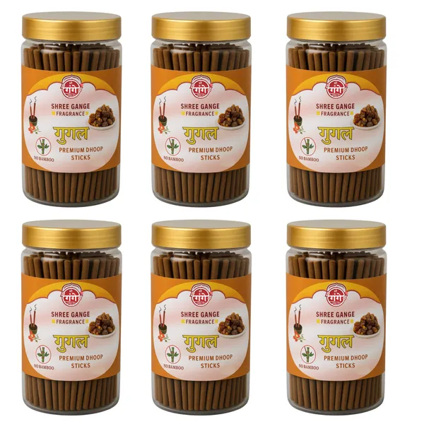 Pack_Of_6_Dhoop_Stick_For_Pooja_|_Bamboo_Less_&_Charcoal_Free_|_Brown_Guggal_Dhoop_Stick_(100Gm)_210pcss.